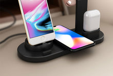 Load image into Gallery viewer, 3 in 1 Wireless Charging Induction Charger Stand for iPhone X XS Max XR 8 Airpods Apple Watch 2 in 1 Docking Dock Station 3in1