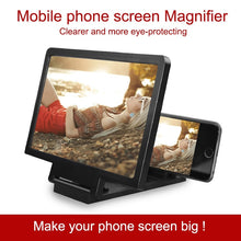 Load image into Gallery viewer, CASEIER 3D Screen Amplifier Mobile Phone Screen Video Magnifier For Cell Phone Smartphone Enlarged Screen Phone Stand Bracket