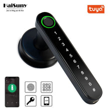 Load image into Gallery viewer, HAISUNY Tuya APP Bluetooth WiFi Indoor Smart Door Lock Biometric Fingerprint Lock Password Key Unlock Electronic Digital Lock