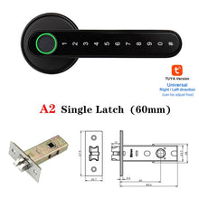 Load image into Gallery viewer, HAISUNY Tuya APP Bluetooth WiFi Indoor Smart Door Lock Biometric Fingerprint Lock Password Key Unlock Electronic Digital Lock