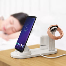 Load image into Gallery viewer, 3 in 1 Wireless Charging Induction Charger Stand for iPhone X XS Max XR 8 Airpods Apple Watch 2 in 1 Docking Dock Station 3in1
