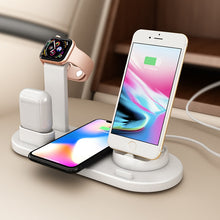 Load image into Gallery viewer, 3 in 1 Wireless Charging Induction Charger Stand for iPhone X XS Max XR 8 Airpods Apple Watch 2 in 1 Docking Dock Station 3in1
