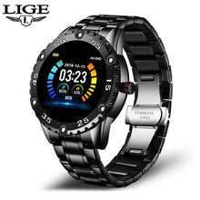 Load image into Gallery viewer, LIGE Men Smart Watch Heart Rate Monitoring Smartwatch Waterproof Fitness Tracker Pedometer Sport Smart Watch Men for Android ios
