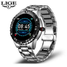 Load image into Gallery viewer, LIGE Men Smart Watch Heart Rate Monitoring Smartwatch Waterproof Fitness Tracker Pedometer Sport Smart Watch Men for Android ios
