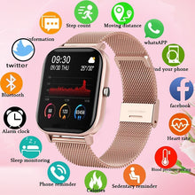 Charger l&#39;image dans la galerie, 2020 New P8 Color Screen Smart Watch Women men Full Touch Fitness Tracker Blood Pressure Smart Clock Women Smartwatch for Xiaomi
