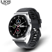 Charger l&#39;image dans la galerie, LIGE 2021 New Luxury brand mens watches Steel band Fitness watch Heart rate blood pressure Activity tracker Smart Watch For Men
